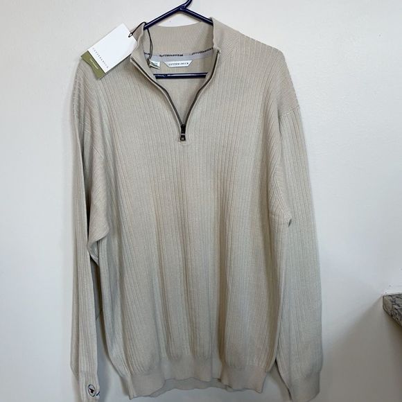Cutter & Buck Ribbed Pullover 1/4 Zip up Sweater 100% cotton - Picture 8 of 11